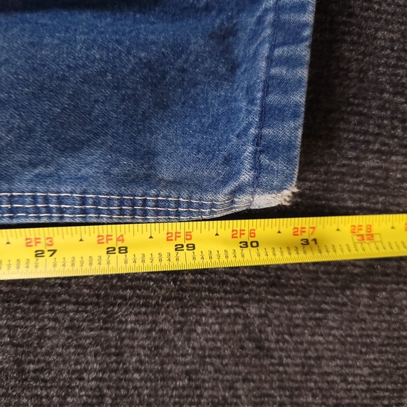 Dickies Bib‎ Overalls Mens 46x32 Blue Workwear Wide Leg Carpenter Utility Cargo - Picture 5 of 14